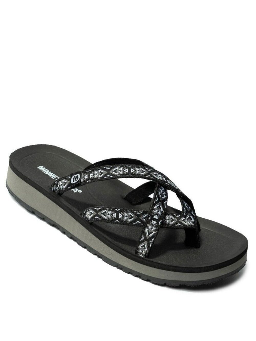 Minnetonka Women's 9 Hanna 2.0 Strappy Sandals Black  536151